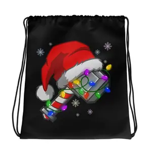 Festive Hammer Glow All-Over Drawstring Bag