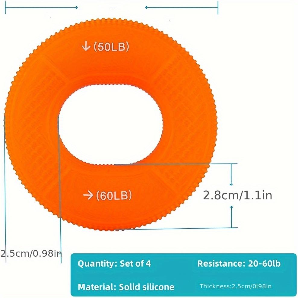 Set of 4 Hand Strengthening Tools, 30LB-60LB Forearm And Finger Grip Trainer, Muscle Development Finger Exerciser, Silicone Ring for Strength Training, Sports, Rock Climbing, And Fitness