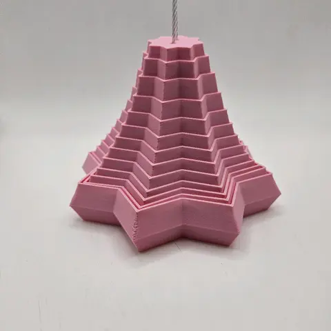 3D Printed 4 inch fractal star