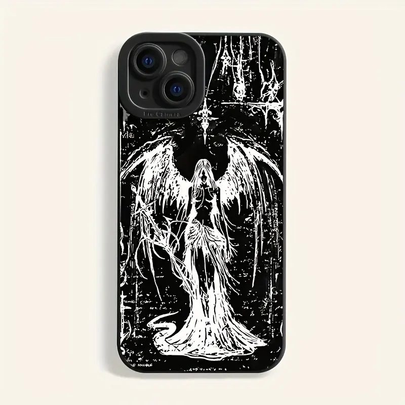 Angel Wings Soft Smartphone Case, Protective Casing for iPhone 16/15 Pro/13/14 Pro Max/12/11, Mobile Phone Accessories