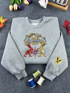 Kingdom Come Deliverance II Combat Status Bunny Embroidered Sweatshirt and Hoodie, Gaming Merch