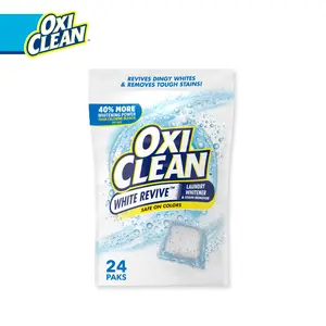 OxiClean White Revive Laundry Whitener and Stain Remover Power Paks, 24 Count