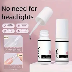 New Upgrade Fast-Drying Nail Glue, 7ML Bottle, Compact Size, Strong Adhesive for Artificial Nails, Long-Lasting and Durable, Perfect for Artistic Manicure