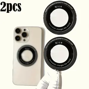 Magsafe Magnetic Metal Ring Set, Universal Phone Mount Holder, Wireless Charging Support, Car Mount Magnet, 2/4 Pieces, Stand