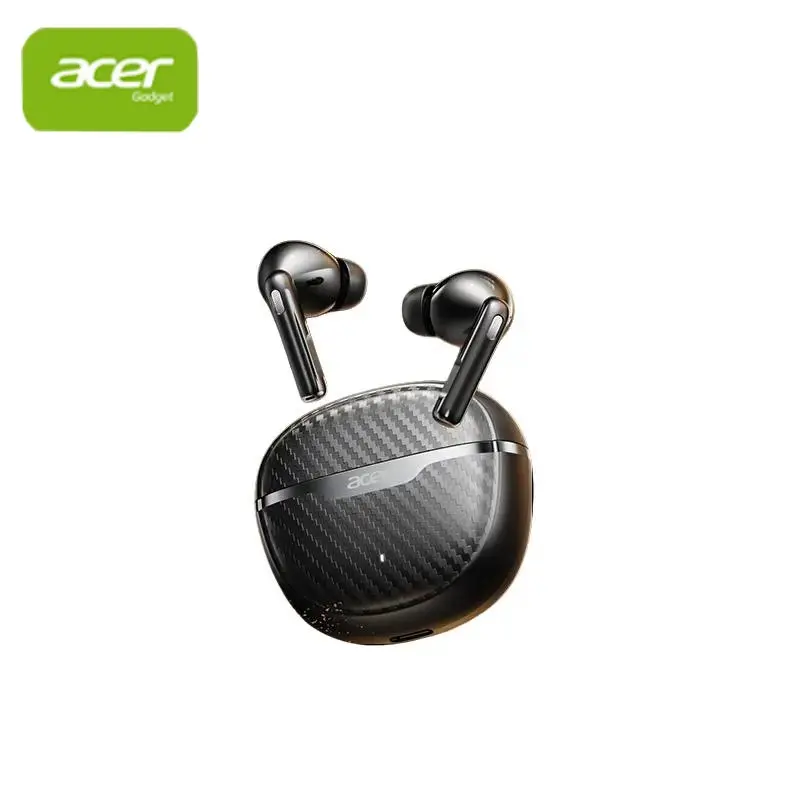 Acer OHR655 Wireless Earbuds - Noise Cancelling, Stereo Hi-Fi Pure Bass Sound, Over-Ear Design, LED Display, Built-in Mic, Bluetooth Charging Cuff, Water Resistant, Multi Device Compatible for Running, Mobile Phones