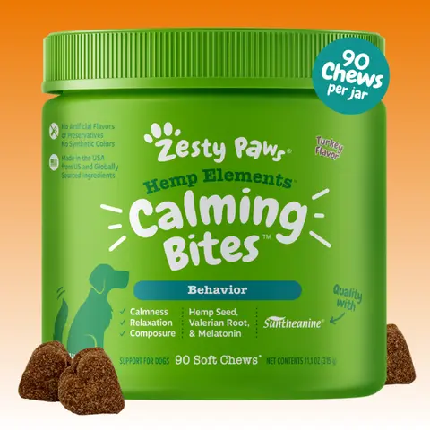 Zesty Paws Hemp Elements Calming Bites for Dogs