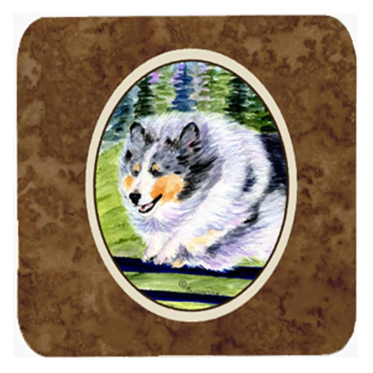 Sheltie Foam Coasters - Set Of 4