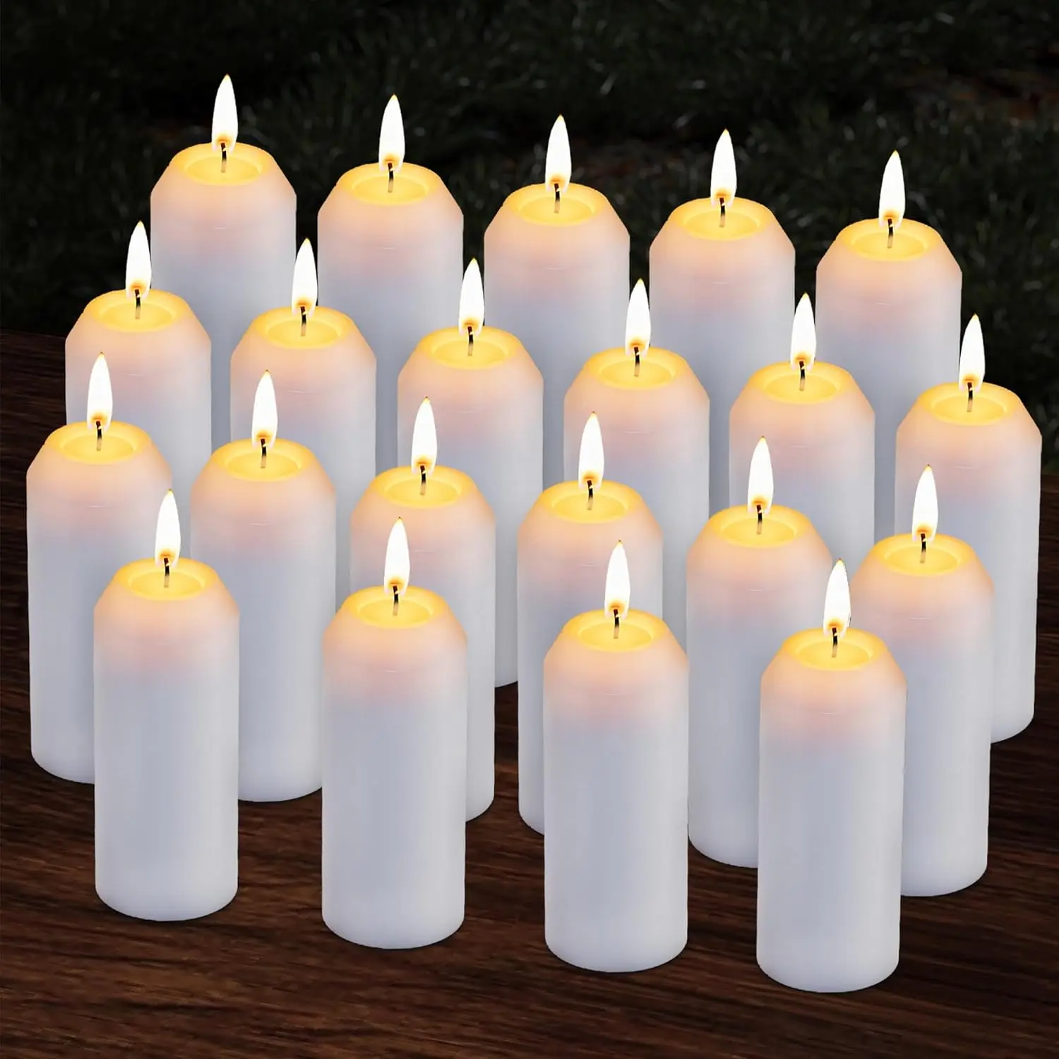 Emergency Candles Long Burning Survival [ Inside Candle Lanterns], Unscented White Pillar Candle, Survival Candles for Power Outage, Camping, Hurricane
