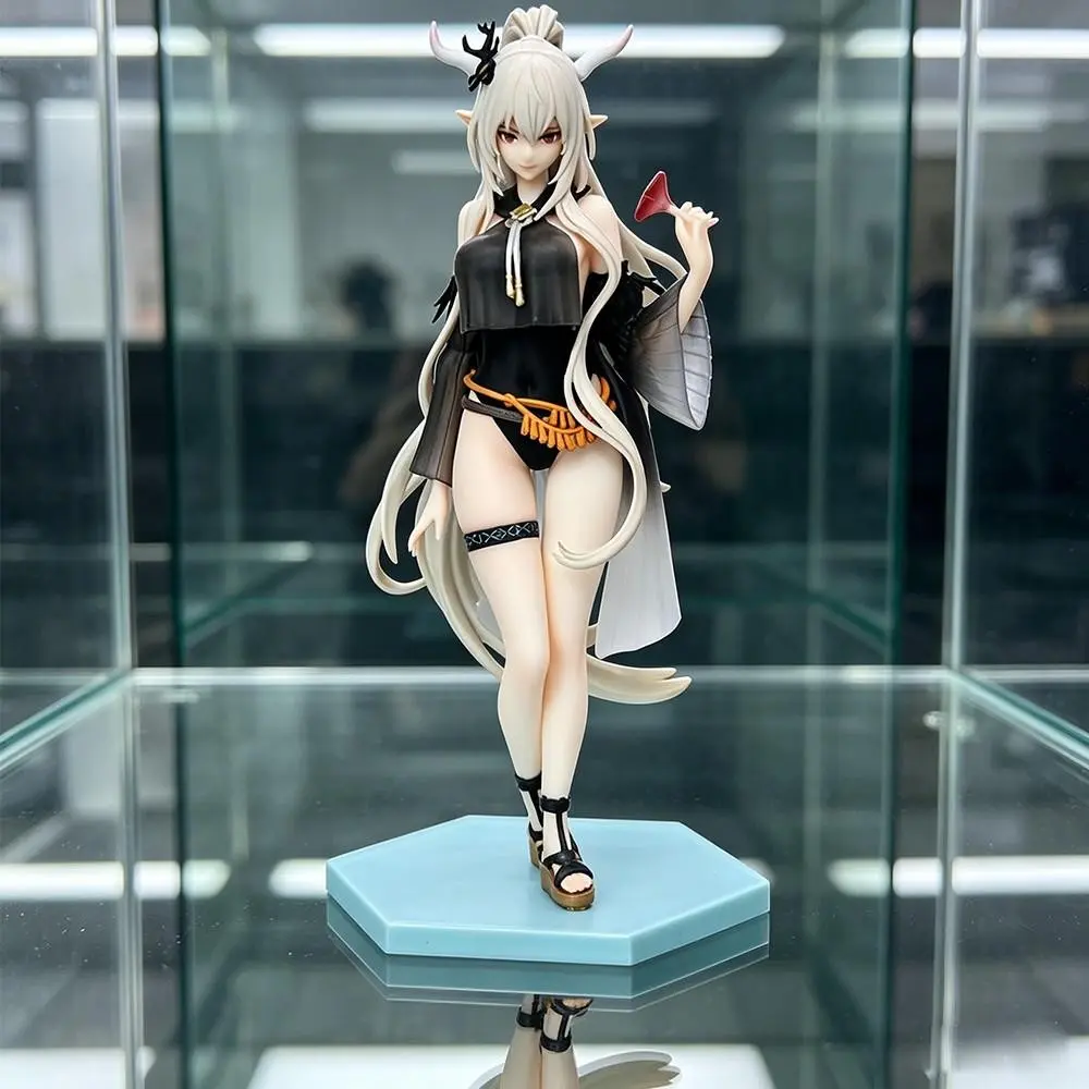One Piece Arknights Shining Figure, Summer Swimwear Version with Wine Glass, Shining Collectible Statue, Collectible Figures, Arknights Anime Girl in Casual Outfit, With Summer Base and Detailed Design, Arknights Collectible for Fans & Display, Figurine