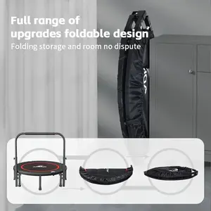 Foldable trampoline with safety armrests