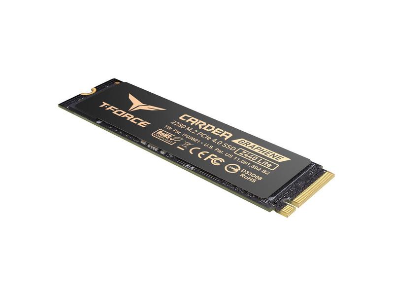 Team Group T-FORCE Z440 LITE M.2 2280 500GB Gaming SSD with Graphene Heat Spreader PCIe 4.0 x4 with NVMe 1.4 TLC NAND, PS5 compatible, Speed up to 5,000 MB/s (TM8FFT500G0C129)