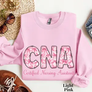 Coquette CNA Sweatshirt, Certified Nursing istant Sweatshirt, CNA Nurse Sweater, Graduation Gift for Future CNA, Cna Appreciation Gift