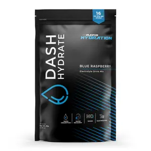 DASH Hydrate+ Blue Raspberry+ Hydration+ Stick Packs+Easy Open+ Sugar Free
