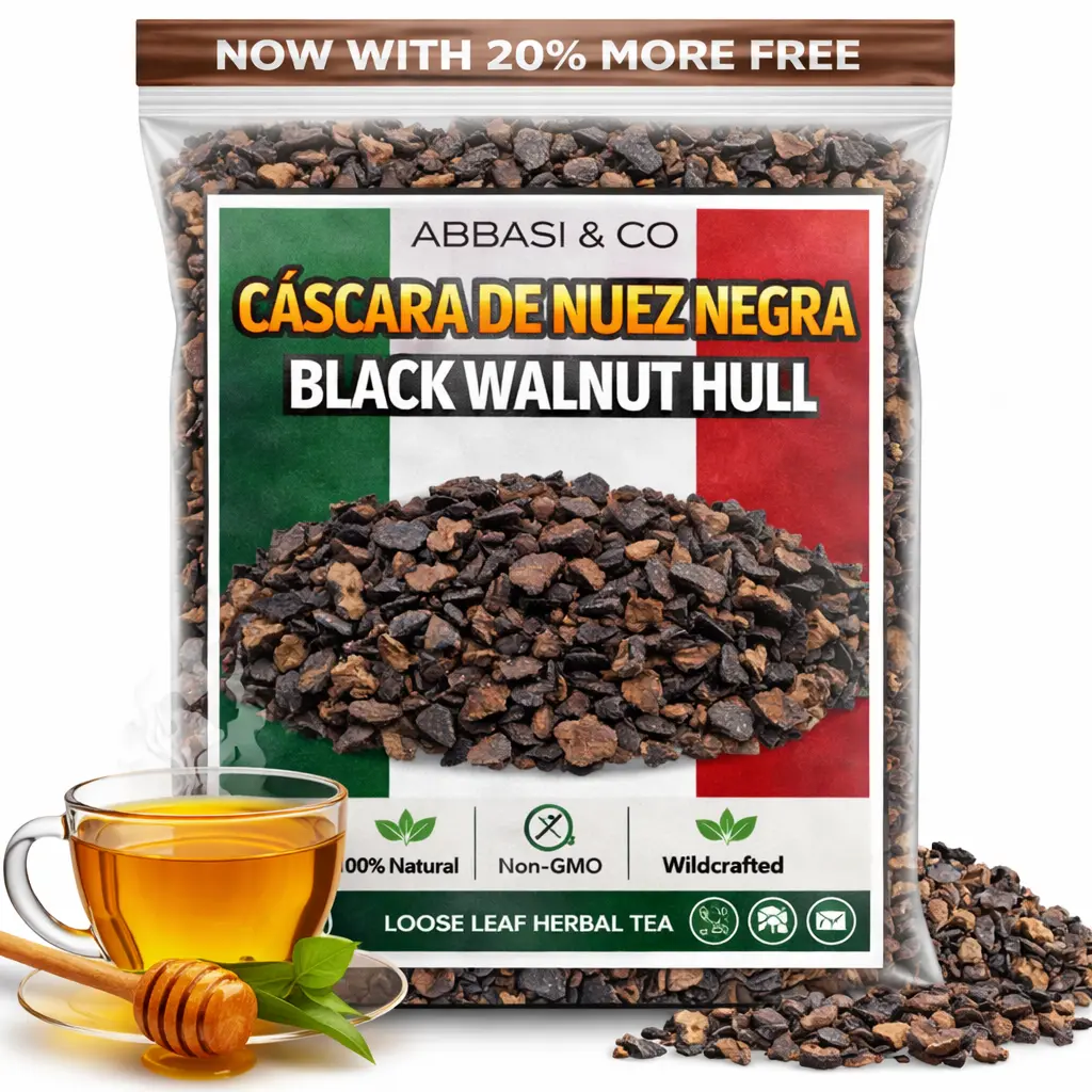 5oz Black Walnut Hull Loose Herbal Tea Cascara de Nuez Negra – Juglans Nigra, Dried Black Walnut Hulls Can be used for Spiritual Bath , Traditional Uses and Gut Wellness Wildcrafted Herbal Tea – for Digestive & Skin Wellness , IMPORTED FROM MEXICO