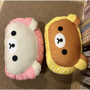 Rilakkuma Kawaii Bear Stuffed Doll Soft Sofa Pillow Anime Nap Cushion Bedroom Decor Xmas Gift for Girlfriend