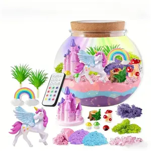 Glowing Unicorn Ecosphere Night Light with 13 Light Colors, Ambient Night Lights – Remote Control DIY Night Lamp Kit, Birthday Gift for Girls, for Children's Day & Mother's Day Dream Decoration, Decorative Atmosphere Lamp, Ambient Decor Lighting
