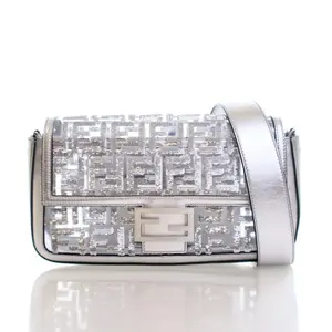 Pre-owned PVC,Sequins Crossbody Bags Fendi Medium Sequin PVC Baguette