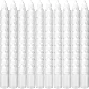 100 Pcs Plastic Dropper Bottles Squeezable Eye Liquid Dropper with Caps and Plug for Oil Eye Liquid Storage (30 ml)