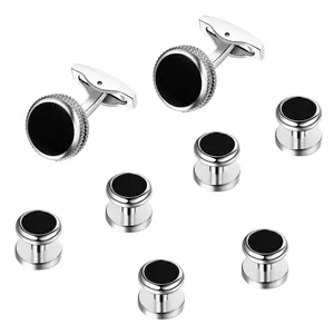 8pcs Men's Tuxedo Cufflinks Shirt Studs Business Wedding Party Cuff Links for Gift