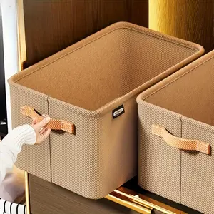 Modern Handheld Storage Box, 1 Count Stackable Storage Basket, Multifunctional Clothes and Toys Storage Box, Clothes Baskets, Suitable for Home, Dormitory, Wardrobe, Organiser, Home Organizer, Closet Organizer
