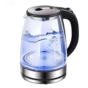 Electric Kettle Water Boiler, 2.0L Electric Tea Kettle, WideOpening Hot WaterBoiler with LED Light, Auto Shut-Off &Boil DryProtection, Glass Black Household boil-drykeepwarm Kitchen Appliances Automatic Steel