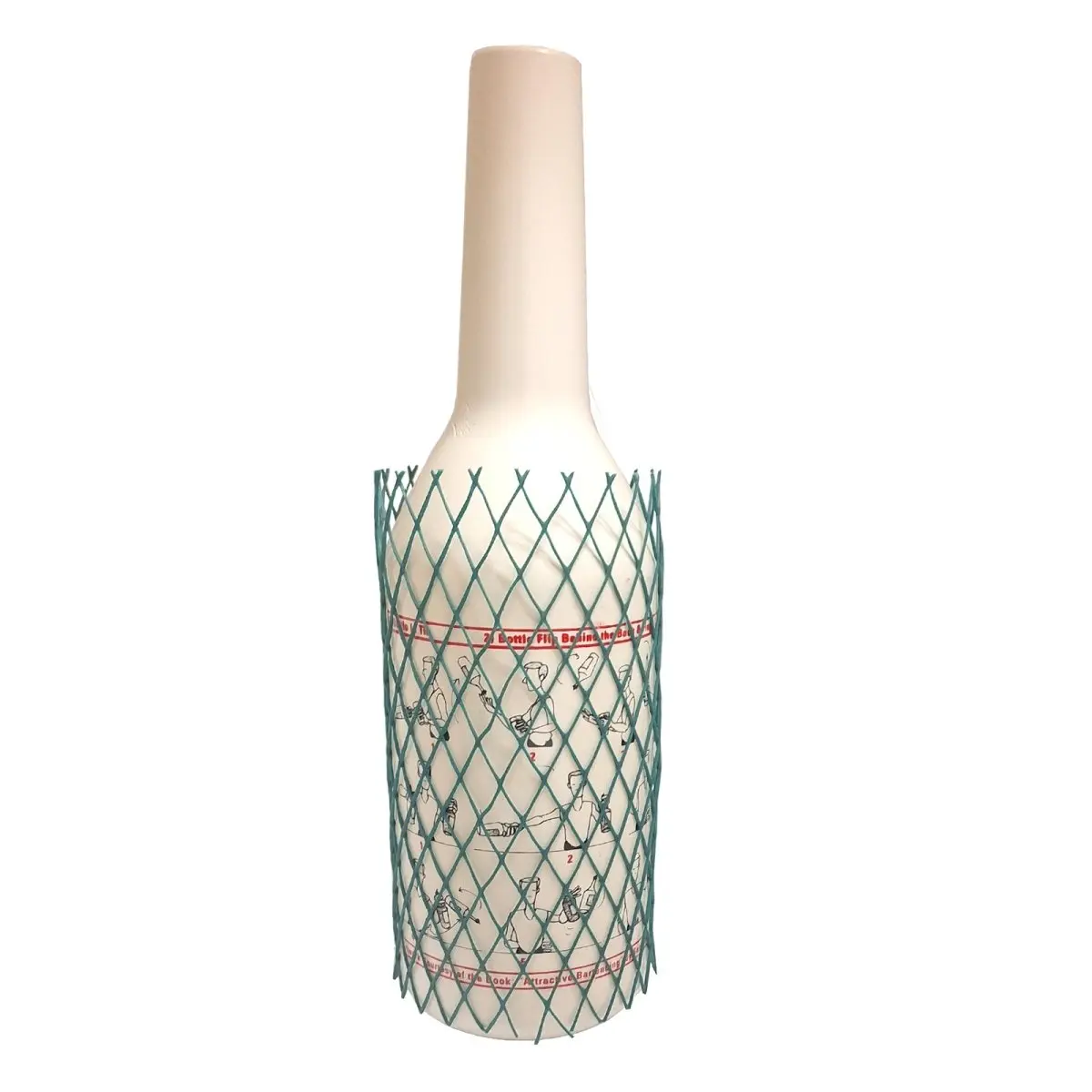 750ml Reusable Illustrated Red Flair Plastic Water Bottle - Washable Kitchenware Drinkware