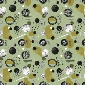 Sage Green Boho Pattern 8 Quilting Cotton Fabric