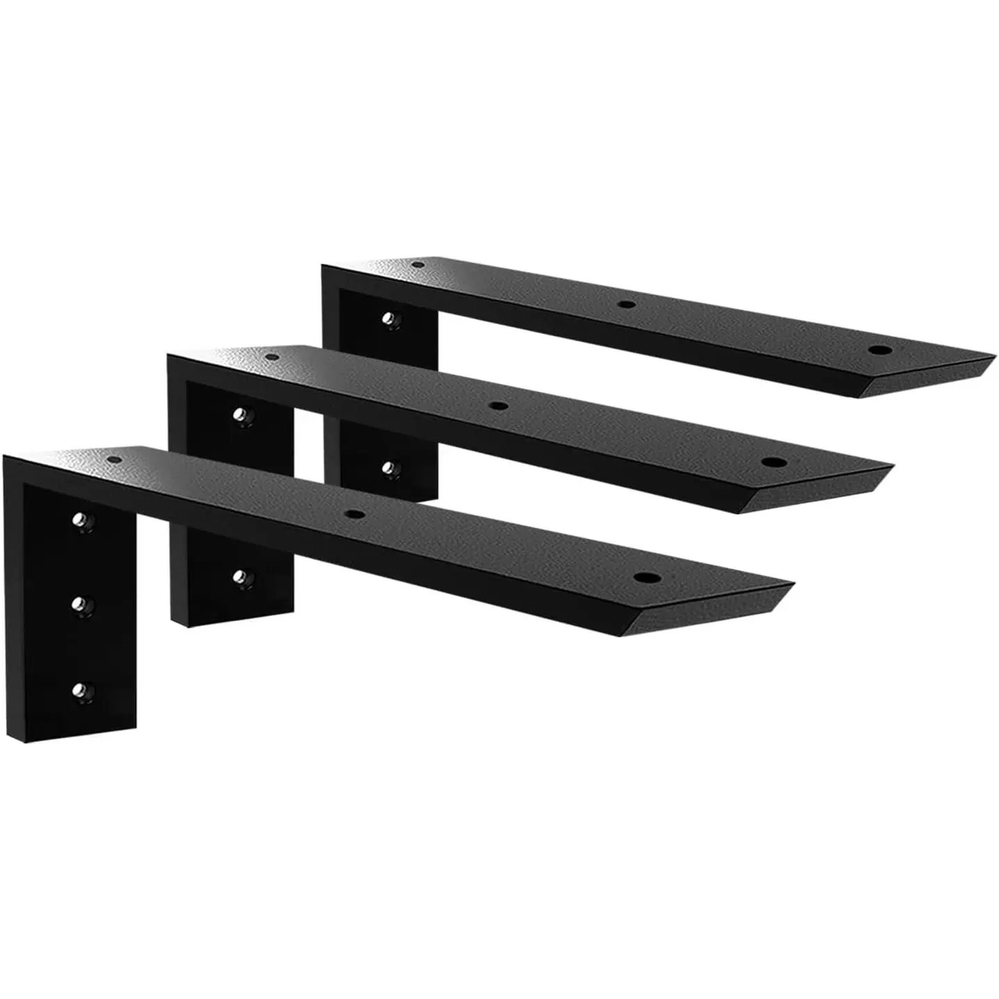 Countertop Support Bracket 12 Inch 3 Pack Countertop Bracket for Granite 3/8" Thick 12"x6"x2.5" Heavy Duty L Brackets Shelf Brackets Metal Corbels for Quartz/Granite//Concret/ Laminate Countertops