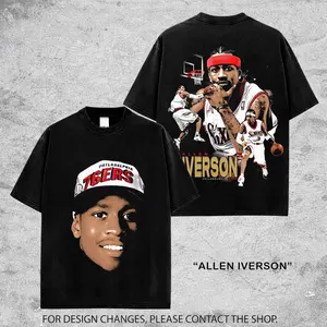 Vintage Allen Iverson Graphic Tee For Sixers Nation. AI 3  76ers Basketball Streetwear Shirt, Oversized Unisex Fan Tee Gift for Men & Women