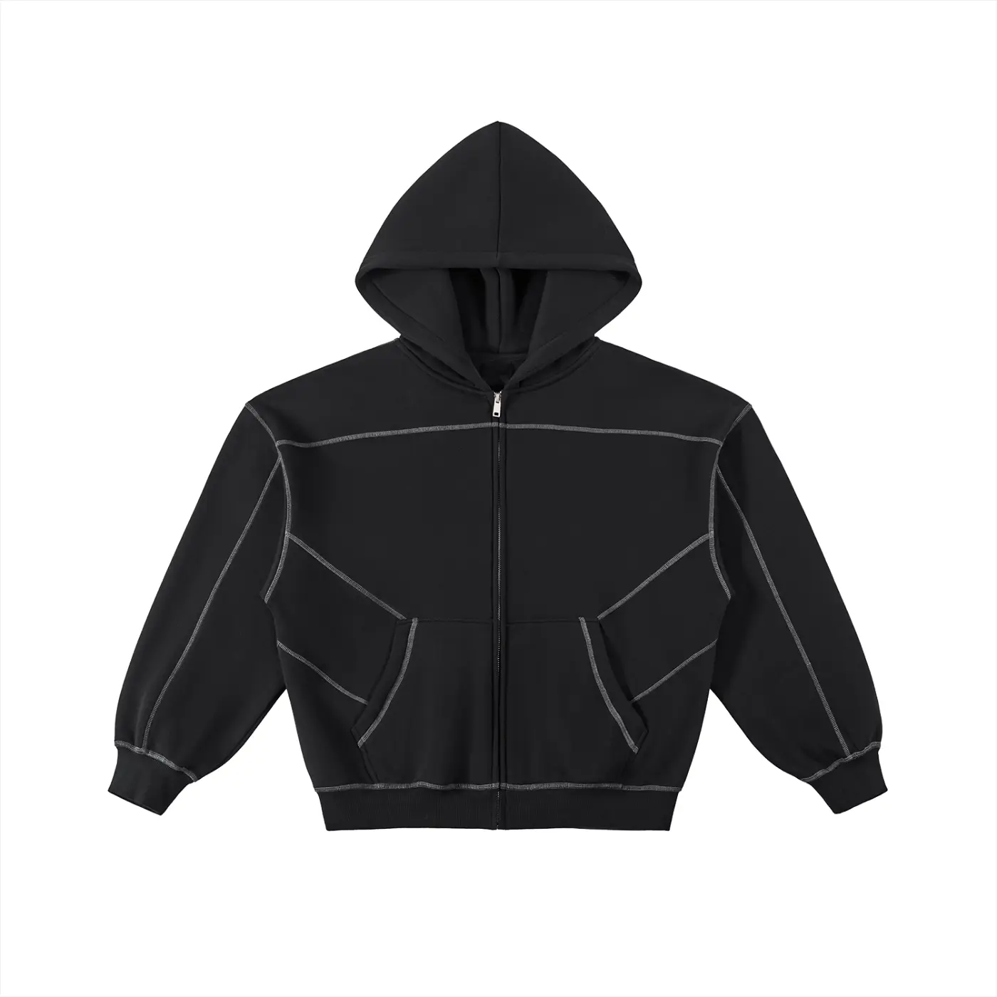 Boxy Fleece Zip Hoodie
