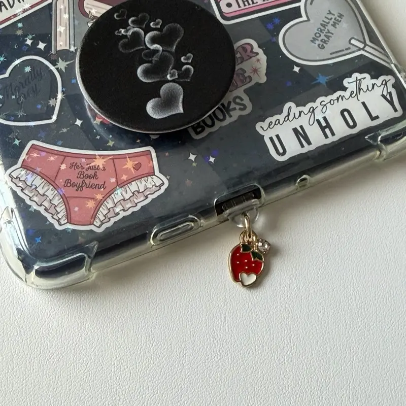 Dust Plug Strawberry Charm for USB-C Devices