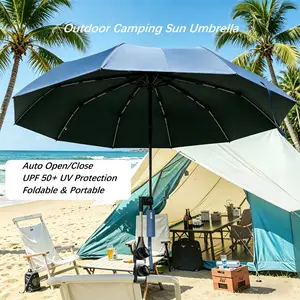 Outdoor Camping Sunshade Umbrella with Clip, Foldable UV Protection, Beach Gear, Essential for Hiking, Fishing, Golf, Travel, Sun Parasol Umbrella