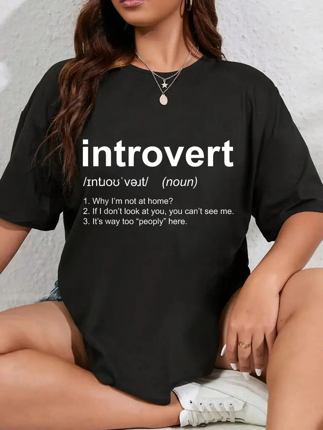 100% Cotton Socially Awkward Introvert Definition Anti Social T-Shirt