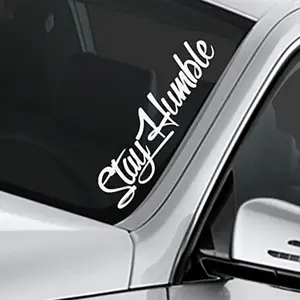 Stay Humble Car Sticker – JDM Style Windshield Vinyl Decal for Cars & Trucks, Matte Finish
