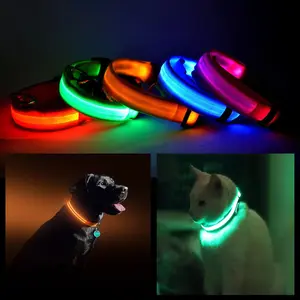 LED Pet Safety Collar - Halo Style Light-Up Dog & Cat Collar - Visible 1000ft