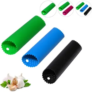 Garlic Peeler Roller - Quick & Easy Garlic Skin Remover! Peel Garlic Cloves in Seconds with This Silicone Tube Peeling Tool. 3 Colors for Your Kitchen! Sinnsally