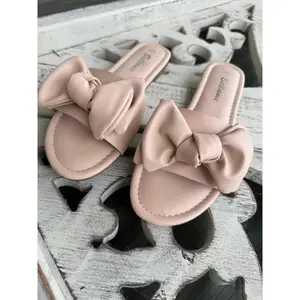 Bow tie sandals- nude