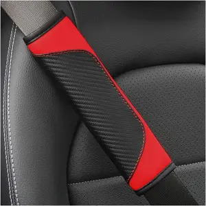 2PCS Car Seat Belt Cover, Carbon Fiber Seatbelt Shoulder Protection, Soft Car Seat Belt Strap Cushion Protect Your Neck and Shoulder, Car Accessories Seat Belt Pad for Car Truck