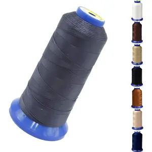 Bonded Nylon Thread for Sewing-Heavy Duty Nylon Thread for Leather, Jeans and Weaving; Upholstery Thread Hair Thread; Outdoor Thread #69 T70 Size 210D/3 1400 YardsDark Grey