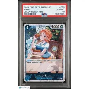 2024 One Piece Japanese Prb01 Nami Jolly Roger Foil PSA 10 #053
