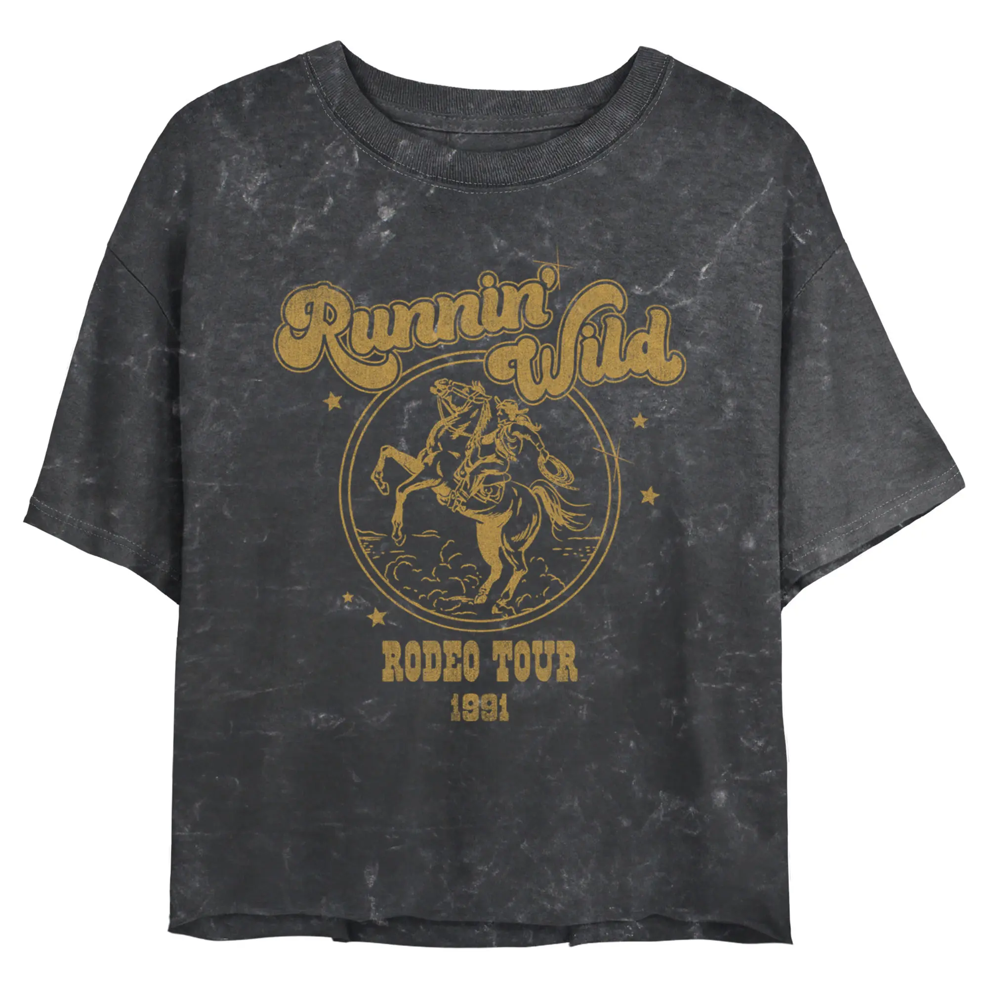 Juniors Womens Lost Gods Runnin' Wild Rodeo Tour T-Shirt