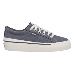 Keds Womens Jump Kick Duo Chambray Lace Up Sneakers Shoes Casual - Grey