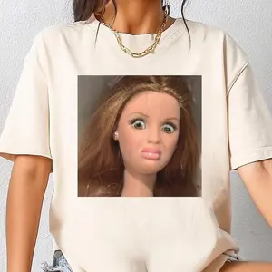[Sale off up to 50%] Disgusted Doll Face Meme Shirt, Funny Meme Barbie Troll T-Shirt, Weird Meme Shirt, Sarcastic Doll Tshirt, Summer Fun Doll