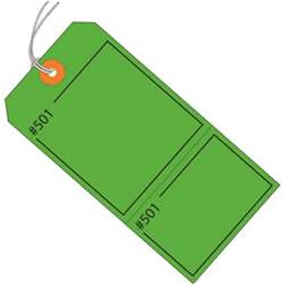 212 MAIN Rectangular Pre-Strung Tear-Off Numbered Claim Tags, 4.75in (4 3/4 in) x 2.38in Green, Consecutively Numbered, 13 Point Cardstock, Bulk Pack of 1000 for Pet Collars, Harnesses & Leads