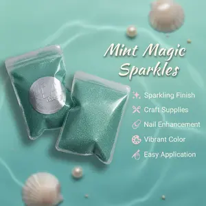 REAL dazzle Glitter Mermaid Mint Dreamer Collection Soft Mint Green Shimmer for Crafts Resin Art Nails & Glitter Bar Pours