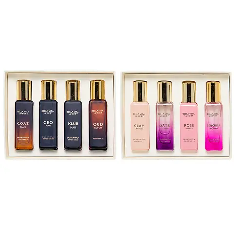 Bellavita Luxury Him & Her 8 Day Advent Calendar | Couple Perfume Gift Set | Men's & Women's Eau De Parfum | Romantic Fragrance Set for Couples | Christmas Gift | Vegan & Cruelty-Free