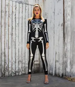 Shimmer Skeleton Bodysuit Costume