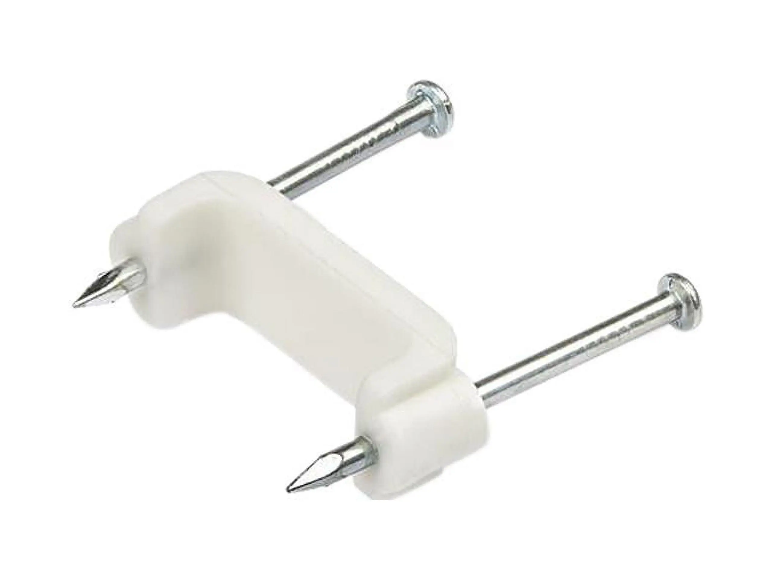 Startech Cable Clips with Two Steel Nails, White - Pack of 100