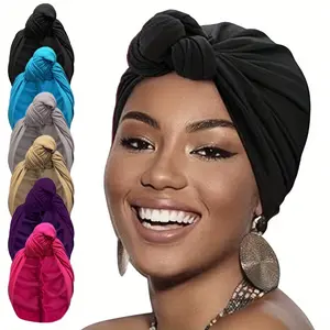 5Pcs/Pack Ladies' African Indian Style Headband, Bohemian Ethnic Style Fashionable Elastic End Cap, Sports Yoga Solid Color Versatile Hair Accessory
