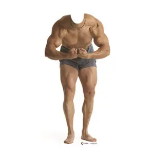 212 MAIN Life-Size Muscle Man Cardboard Stand-Up Prop - 68x35 in Advanced Graphics Home Decor Cutout